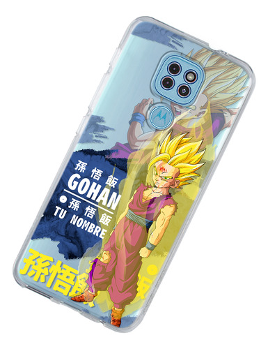 Funda Para Motorola Dragon Ball Z Gohan Ssj2 Con Tu Nombre