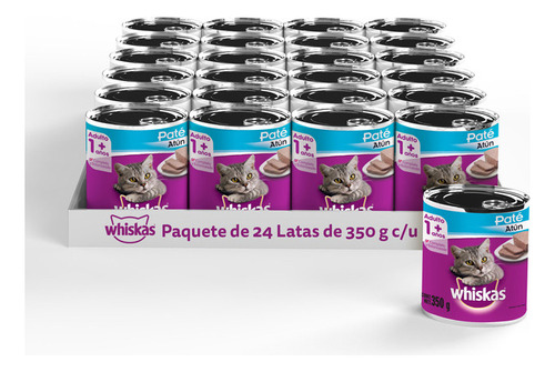 Whiskas Alimento Húmedo Para Gato Atún 24 Latas 350gr C/u