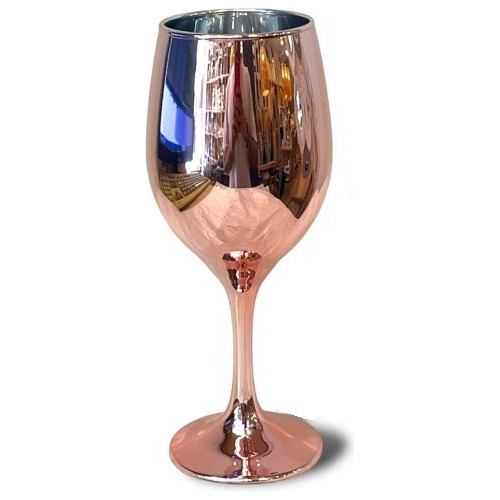 Copa De Vino Diseño Metalizada 500 Ml Rosé Cocteleria Fiesta