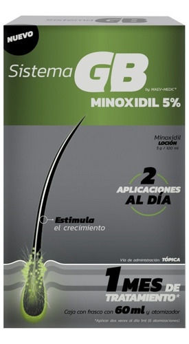 Tratamiento Para El Cabello Sistema Gb Minoxidil 5% De 60 Ml