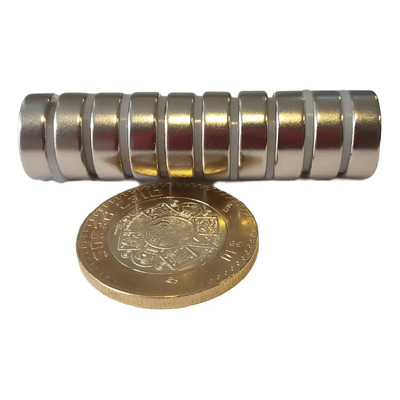 5 Imanes De Neodimio 15mm X 5mm Magnetismo N45 Potente Disco