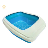 Caixa Gato Banheiro Areia Bandeja Sanitária Kit 4 Peças Cor Azul