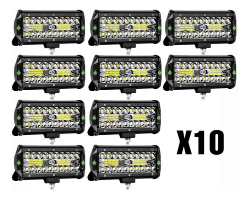 10 X Faro Auxiliar Led 120w Cree