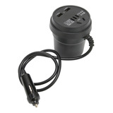 Convertidor De Corriente Del Coche Inversor Negro 150w Dc 12