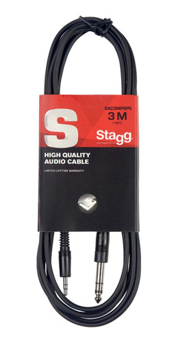 Cable Mini Plug A Plug Grande Estéreo Celular Tv Audio 3 M