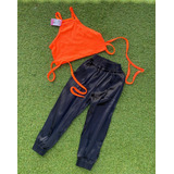 Conjunto Infantil Blogueirinha Calça Jogguer E Blusa Neon