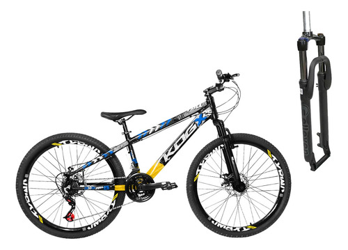 Bike Aro 26 Kog Freeride 27 Velocidades Hidráulico Trava