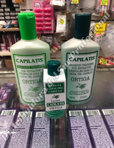 Capiltis Ortiga Shampoo Y Enjuague + Locion Termica