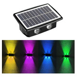 Lámpara Jardín Solar Exterior Impermeable Luz Pared 8 Colore