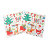 20 Servilletas Doble Hoja Papá Noel De Navidad