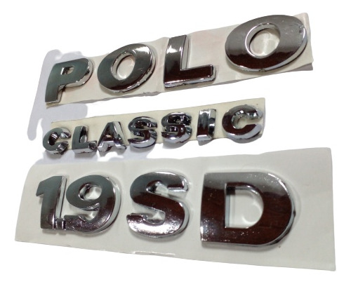 Insignia Emblema Vw Polo Classic 1.9 Sd Baul Cromado