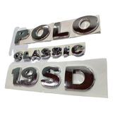 Insignia Emblema Vw Polo Classic 1.9 Sd Baul Cromado