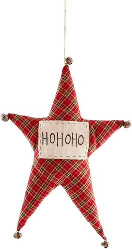 Percha Ho Ho Christmas Star, Rojo, 16 14 X 11 12