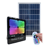 Reflector Led Rgb Multicolor 200w Solar Con Control Remoto.