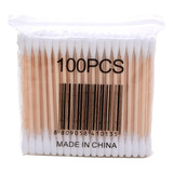 100p Cotonetes De Bambu Hisopos Ecologicos Algodón Madera