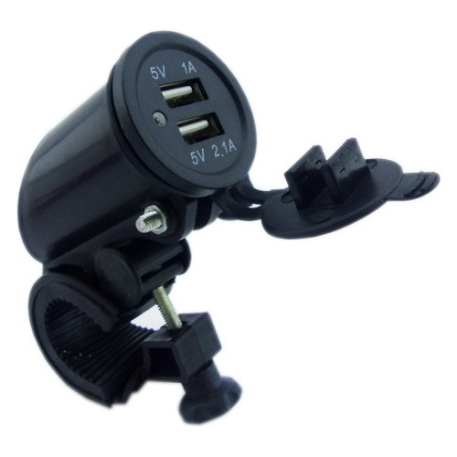 Cargador Doble Usb Para Movil Con Soporte De Moto Pro-biker.