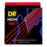 Encordado Dr Guitarra Electrica Neon Red 010-046 Nre 10 Roja