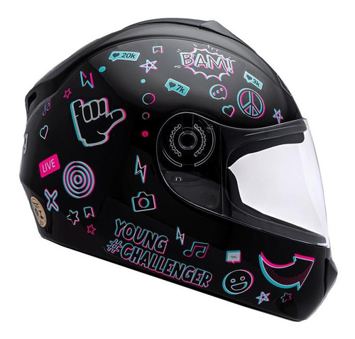 Capacete Moto Infantil Criança Fly Young Live