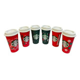 Juego De 6 Tazas Reutilizables Starbucks Cambio De Color - E