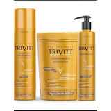 Shampoo 1 Litro + Hidratação 1 Kg + Cauterização Trivitt