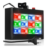 Mini Strobo Rítmico 12 Led Dj Iluminação Balada Festa Bivolt