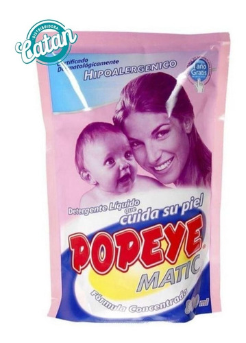 Detergente Popeye Líquido Doy Pack Hipoalergénico Bebé