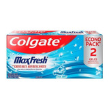 Gel Dental Colgate Max Fresh Cool Mint Gran Shopping, 2 Pzas