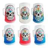 Set X 6 Chopp Vasos Jarra Catrina Cervecera Gel Refrigerante