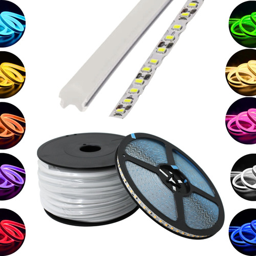 Super Tira Led Segunda Generacion Neon Flex 20m Color Elegir