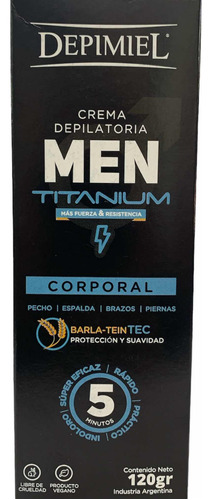 Crema Depilatoria Corporal Depimiel Men Titanium X 120g