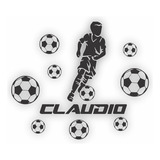 Adhesivo Decorativo Infantil Futbol Nombre (personalizado)