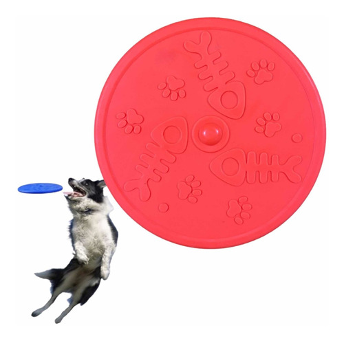 Juguete Disco Volador Para Mascotas Frisby Goma Resistente