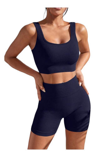 Conjunto Deportivo Shein Seamless Azul