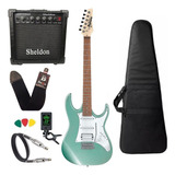 Kit Guitarra Ibanez Grx 40 Mgn Verde Claro + Amplificador