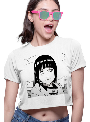 Playera Crop Top Hinata Waifu Anime Naruto 23