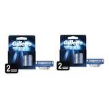 Kit 2 Carga Gillette Mach3 Turbo Com 2 Unidades