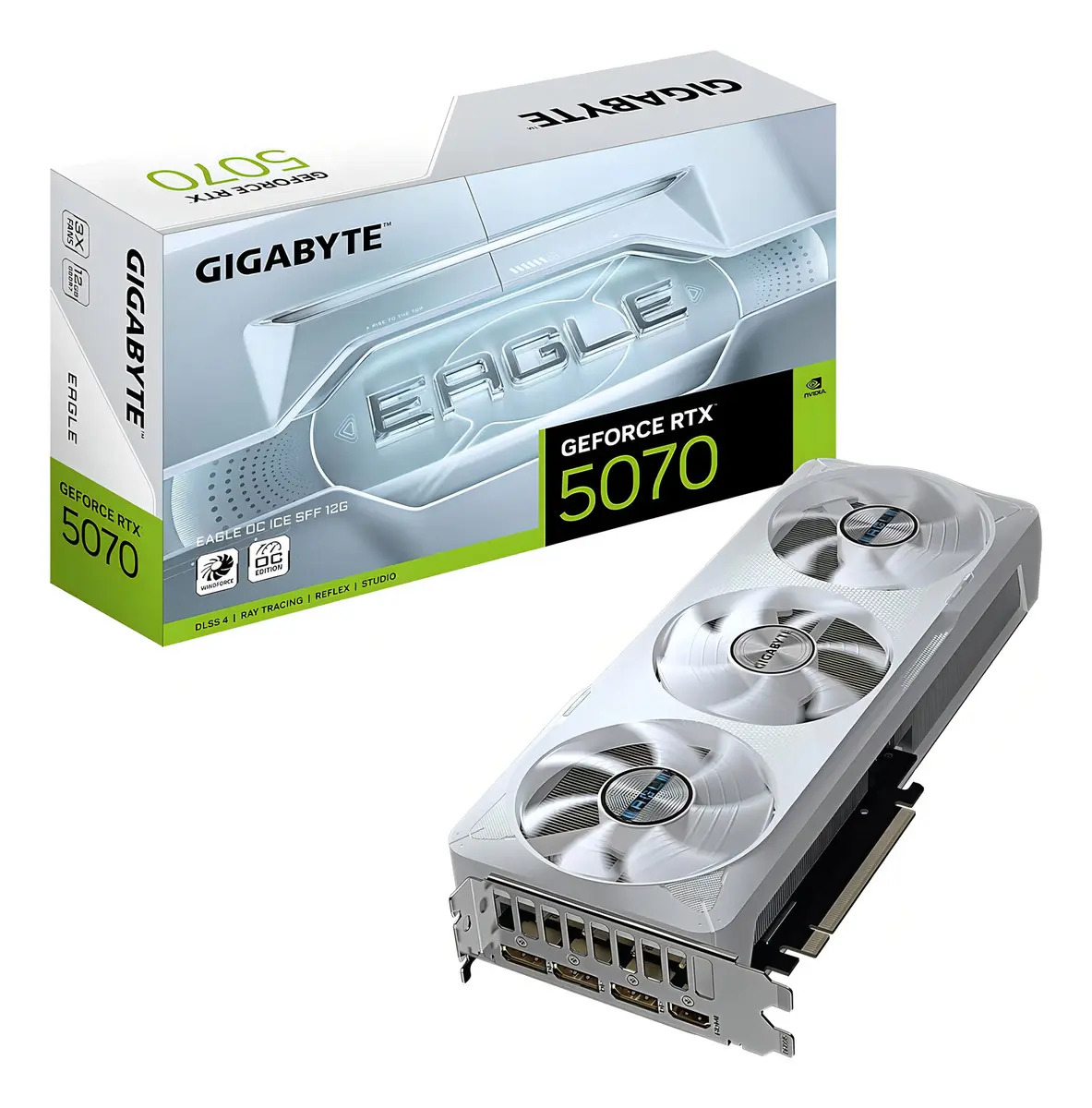 Placa De Video Nvidia Gigabyte Rtx 5070 Eagle Oc Ice 12gb