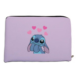 Capa Case Pasta Notebook Em Neoprene Personalizado Stitch