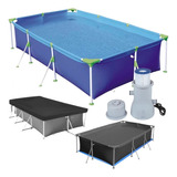 Kit Piscina Premium 2500 L + Capa E Forro + Filtro 110v 2200