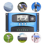 Controlador Carga Solar 12v/24v 100a Mppt Dual Usb Tela Lcd