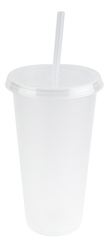 Vaso De Plástico Con Tapa Y Popote 24 Oz | Paquete 100 Vasos