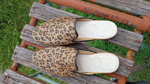 Zuecos De Mujer Mules Chatas Slippers Animal Print