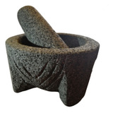 Molcajete Mortero Mexicano De 12 Cm De Piedra Volcánica 