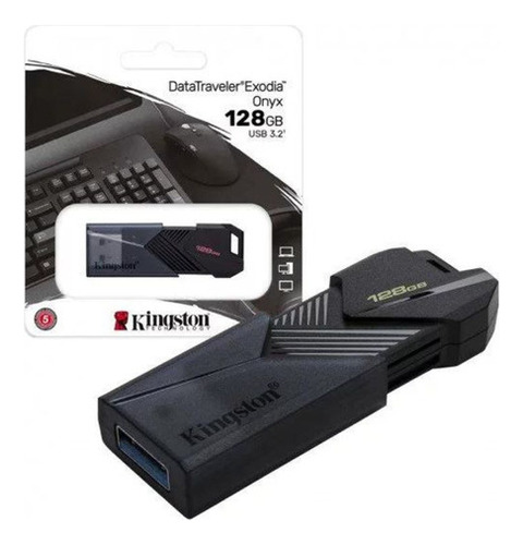 Memoria Usb 3.2 Kingston 128 Gb Datatraveler Exodia M Onyx