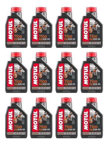 Caja 12 Pz Aceite Motul 7100 20w50 Pulsar Fz R6r R1 Gsxr Zx6