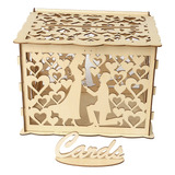 Caja De Regalo De Madera 7574 Para Tarjetas De Boda Con Cand