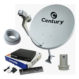 Kit Antena Parabolica Century 75cm Banda Ku 5g Midiabox B5+