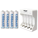 Cargador Usb Pilas Aaa Aa Corte Auto + Pilas Aaa 1350mah X 4