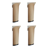 Set 4 Patas 12.5cm Metálica Color Madera Para Mueble, Sofá 