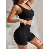 Short + Top Armado Push Up Frunce Levanta Cola Seamless 545